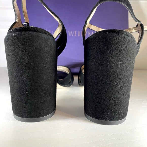 Stuart Weitzman Memoir Block Heel Sandal Suede - Picture 3 of 16